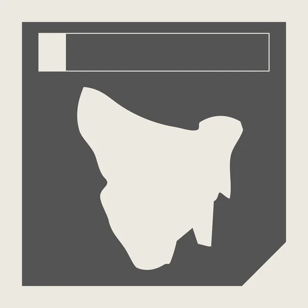 Przycisk Mapa Tasmania — Zdjęcie stockowe