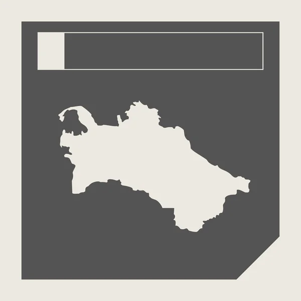 Turkmenistán botón de mapa —  Fotos de Stock