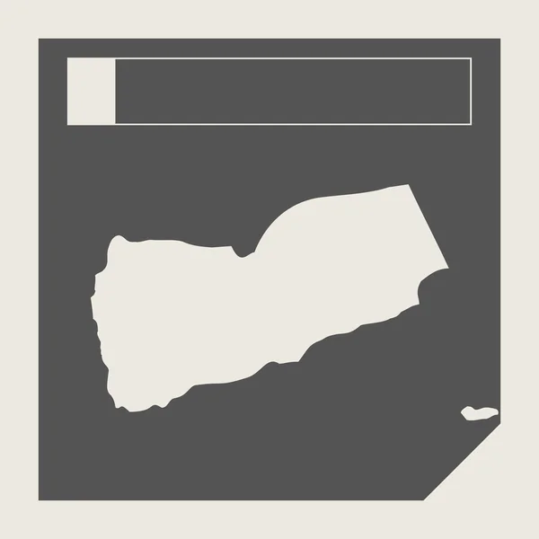 Yemen map button — Stock Photo, Image