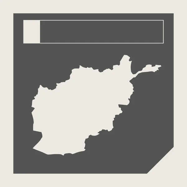 Afghanistan kaart knop — Stockfoto