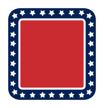 boş Amerikan bayrağı düğmesi