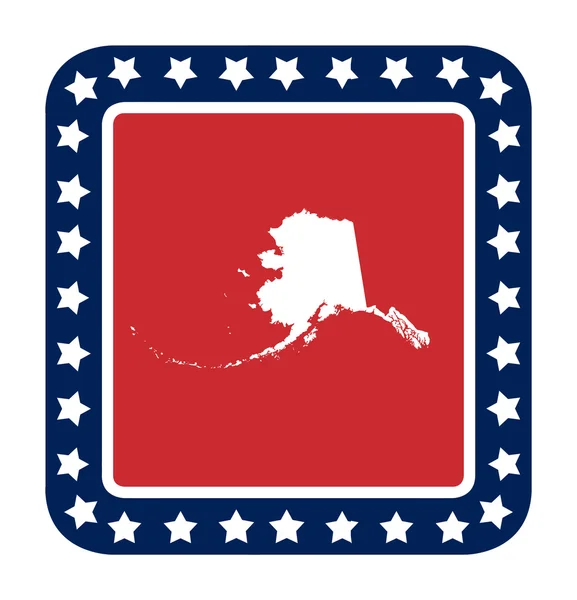 Кнопка штату Аляска — стокове фото
