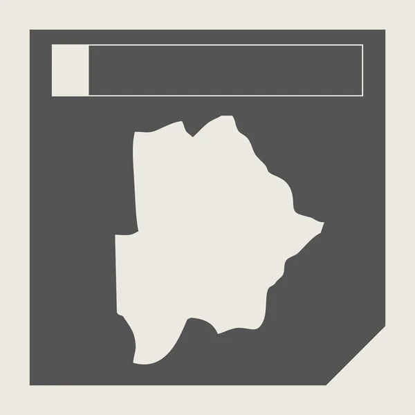 Botswana map button — Stock Photo, Image