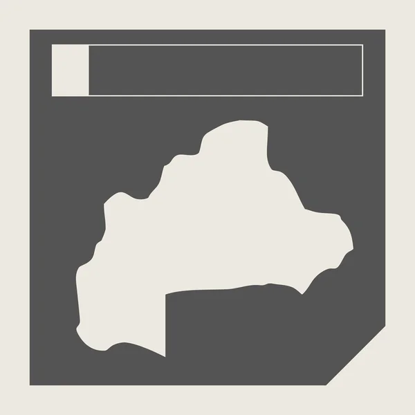 Burkina map button — Stock Photo, Image