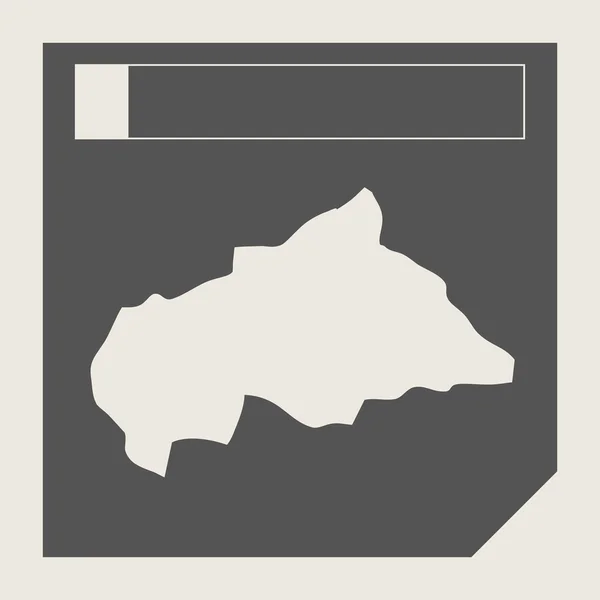 Cental κουμπί χάρτη αφρικανική Δημοκρατία — Φωτογραφία Αρχείου