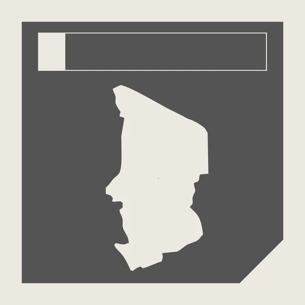 乍得地图按钮Tchad karta knappen — 图库照片