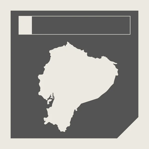 Ecuador map button — Stock Photo, Image