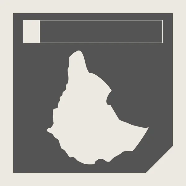 Tlačítko mapu Etiopie — Stock fotografie