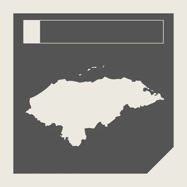 Tlačítko Mapa Honduras — Stock fotografie