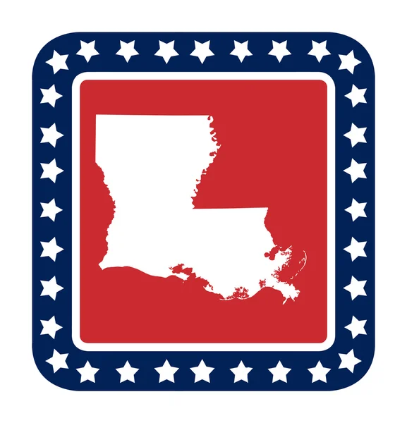 Przycisk stan Louisiana — Zdjęcie stockowe