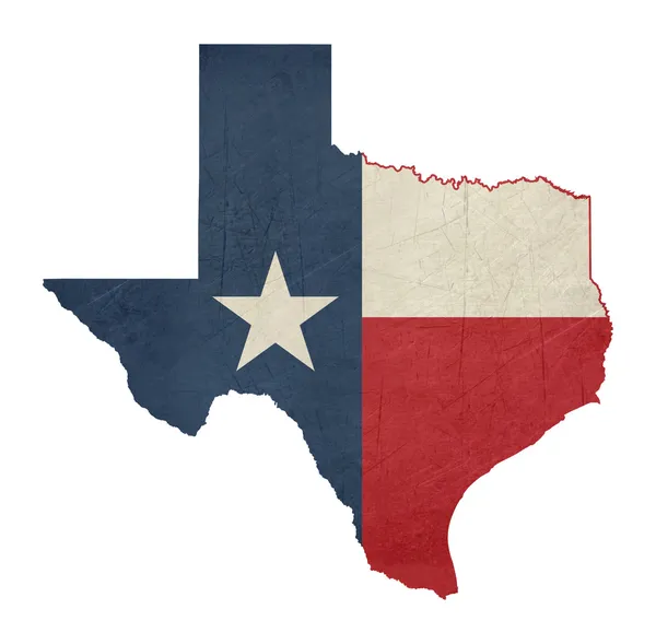 Grunge κατάσταση του Τέξας χάρτη σημαία Εικόνα Αρχείου