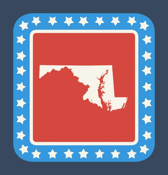 Maryland state button — Stock Photo, Image