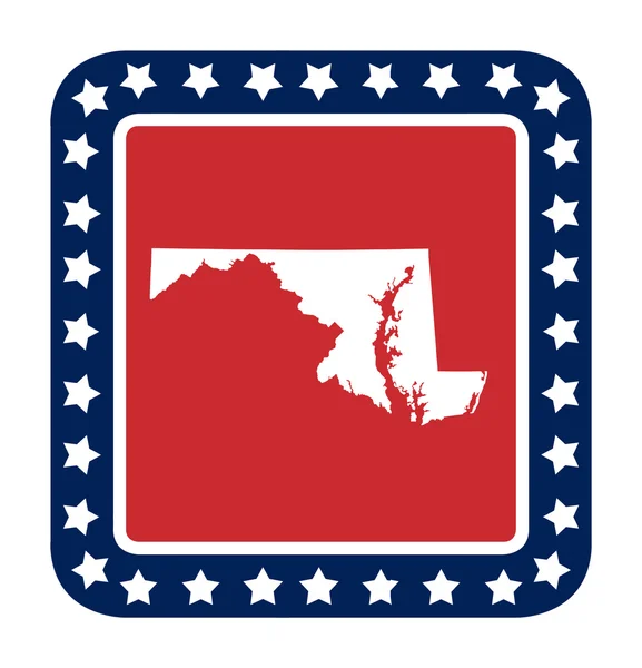 Maryland state button — Stock Photo, Image