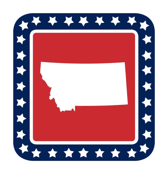 Montana state button — Stock Photo, Image