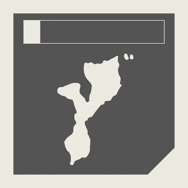 Кнопка карты Мозамбика — стоковое фото