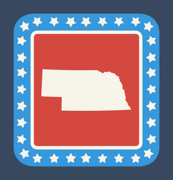 Botón de estado Nebraska —  Fotos de Stock