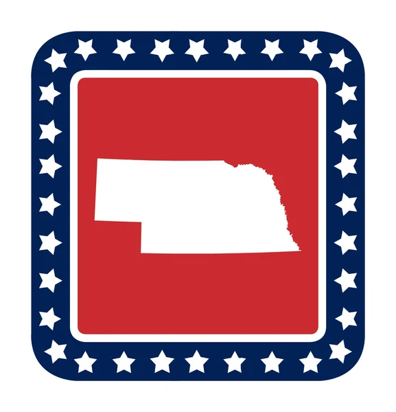 Nebraska state button — Stock Photo, Image