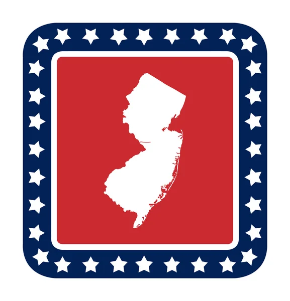 Botón del estado de Nueva Jersey —  Fotos de Stock