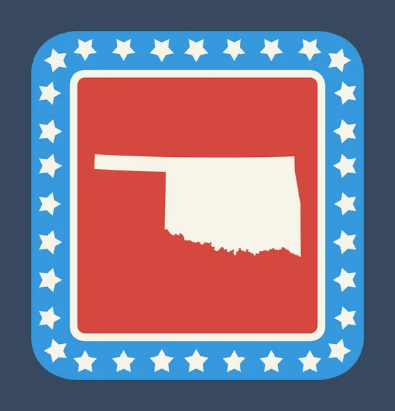 Oklahoma state button — Stockfoto