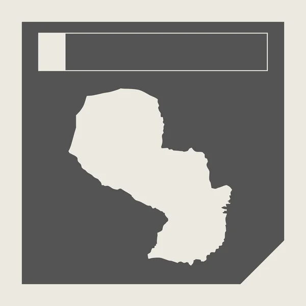 파라과이 지도 버튼 — 스톡 사진