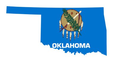 oklahoma eyalet bayrağı Haritası