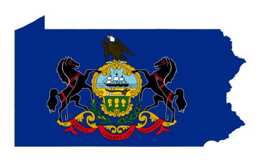 pennsylvania eyalet bayrağı Haritası