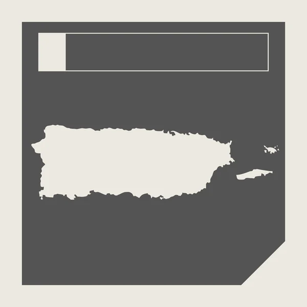 Przycisk Mapa puerto rico — Zdjęcie stockowe