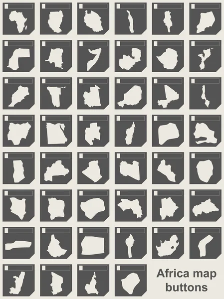 Set of Africa map button — Stock Photo, Image