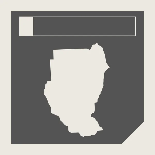 Sudán botón de mapa —  Fotos de Stock