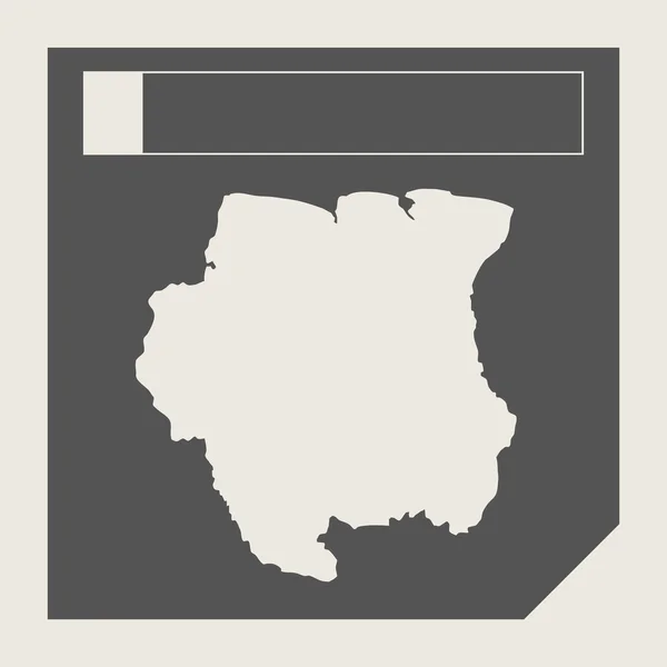 Suriname kaart knop — Stockfoto