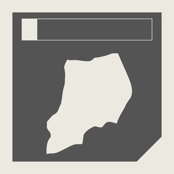 Uganda botón de mapa —  Fotos de Stock