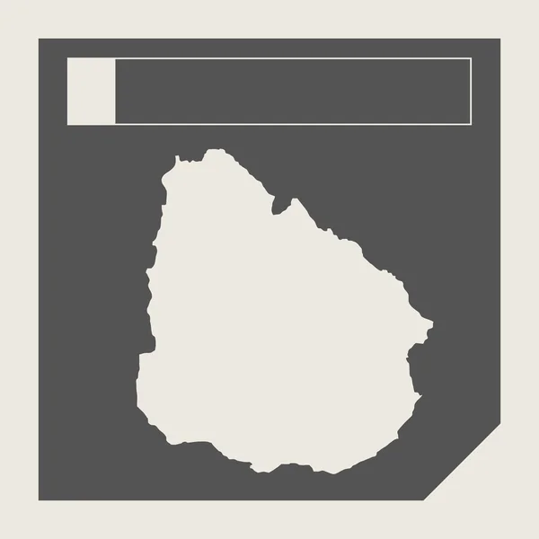 Uruguay kaart knop — Stockfoto