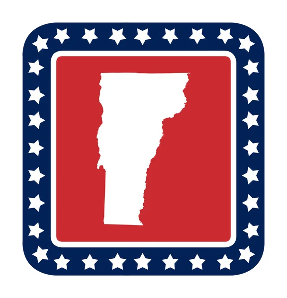 Vermont state button — Stock Photo, Image