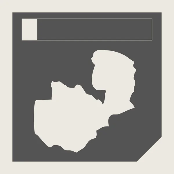 Zambia map button — Stock Photo, Image