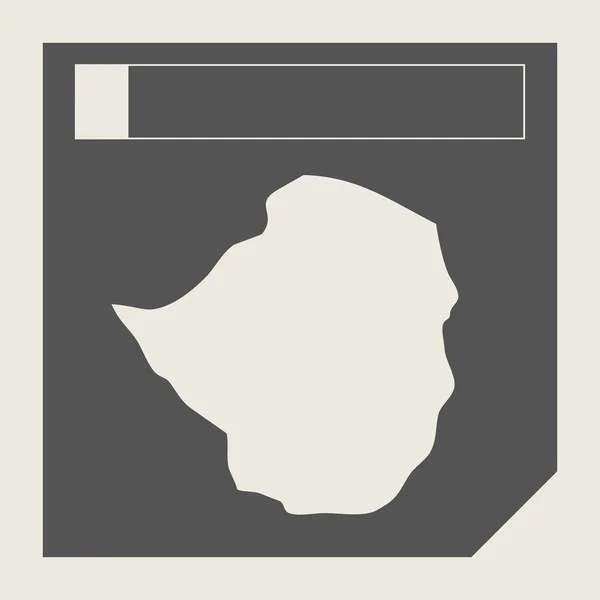 Zimbabwe map button — Stock Photo, Image