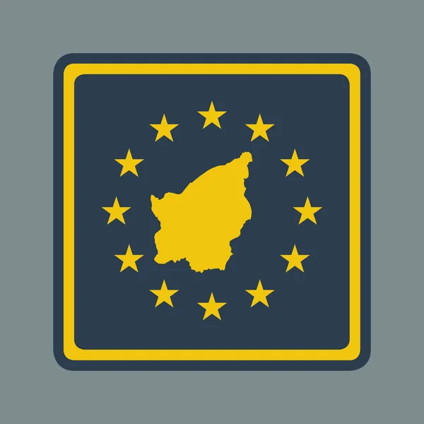Pulsante bandiera europea San Marino — Foto Stock