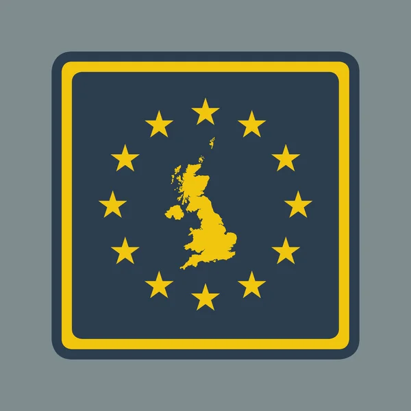 Bouton drapeau européen Royaume-Uni — 图库照片