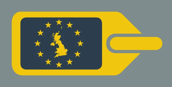 Etykieta bagażowa Europejskiej Wielka Brytania — Zdjęcie stockowe