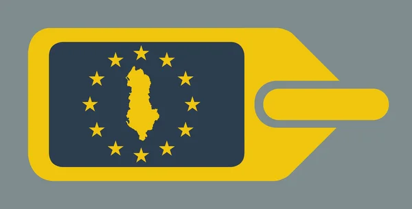Albânia Rótulo europeu de bagagem — Fotografia de Stock