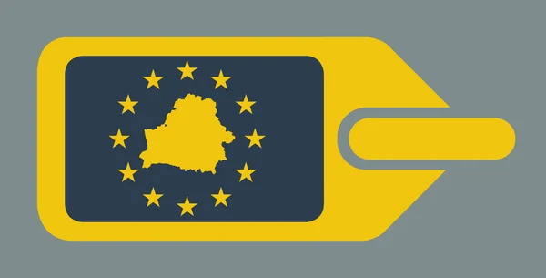 Etykieta bagażowa Europejska Białoruś — Zdjęcie stockowe