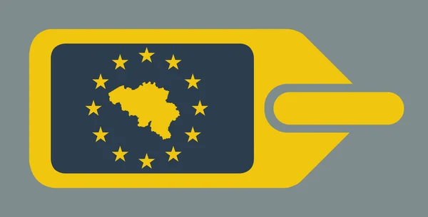 België Europees Bagage label — 图库照片