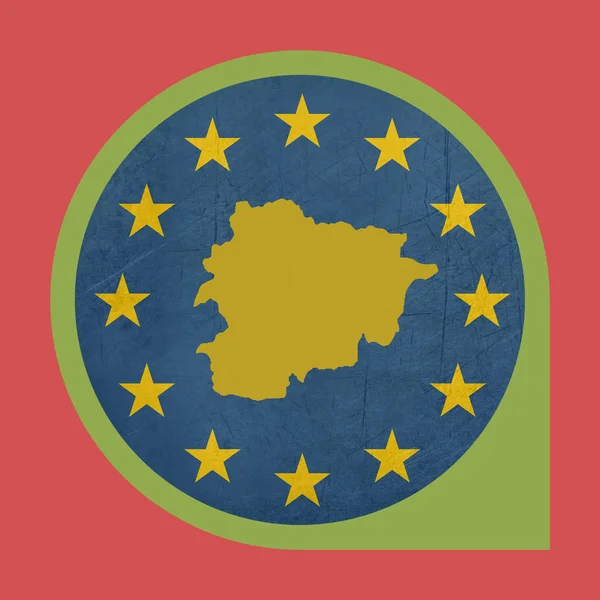 Evropské unie andorra značka pin — Stock fotografie