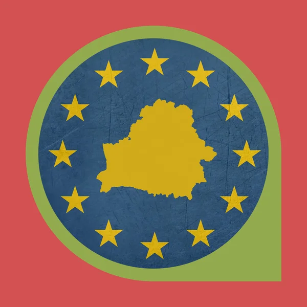 European Union Belarus marker pin — Stock Photo, Image