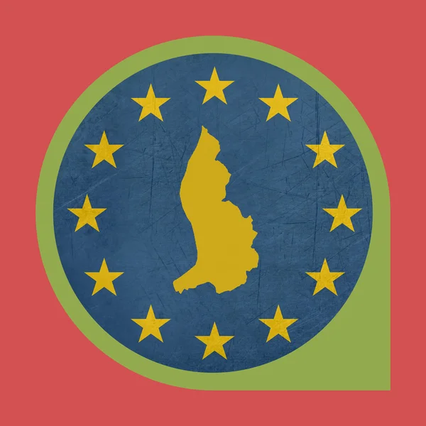 Bouton marqueur Liechtenstein Union européenne — Photo