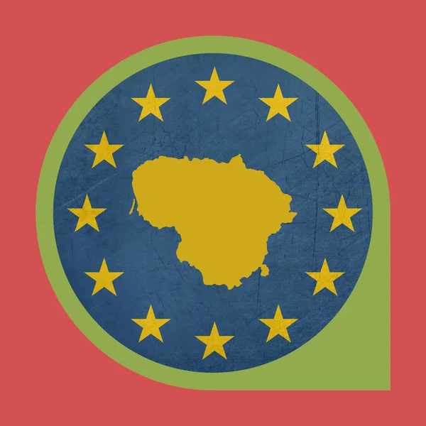 Ευρωπαϊκή Ένωση κουμπί marker Λιθουανία — Φωτογραφία Αρχείου
