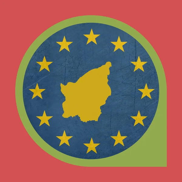 欧洲联盟圣马力诺标记按钮 — 图库照片