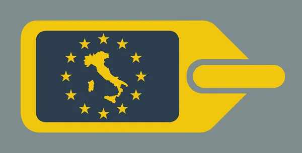 Italia Etiqueta europea de equipaje — Foto de Stock