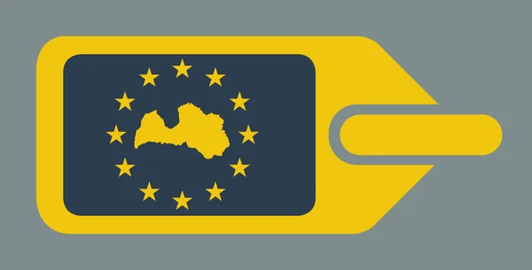 Etykieta bagażowa Europejskiej Łotwa — Zdjęcie stockowe