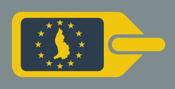 Etykieta bagażowa Europejskiej Liechtensteinu — Zdjęcie stockowe