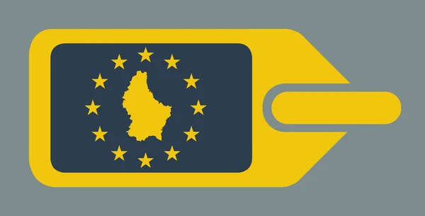 Etykieta bagażowa Europejskiej Luksemburga — Zdjęcie stockowe